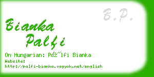 bianka palfi business card